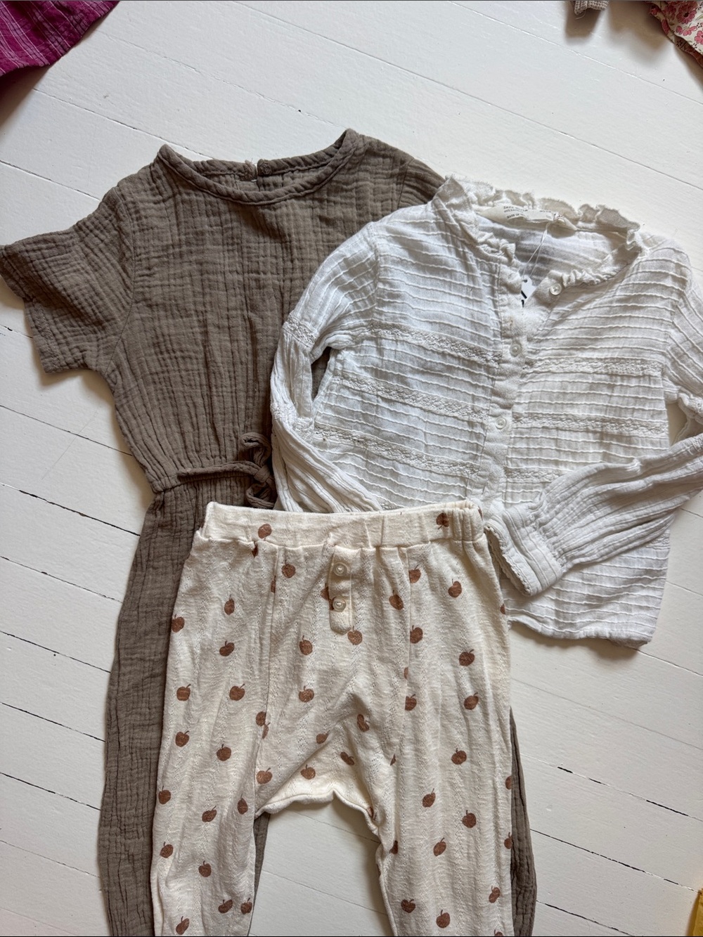 Kate quinn Pants + gorgeous cotton onesie + long sleeve blouse